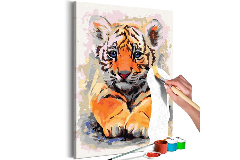 Gør-det-selv-maleri Baby Tiger 40x60 cm - Artgeist sp. z o. o. - Boligtilbehør - Billeder & kunst - Mal selv