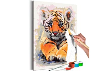 Gør-det-selv-maleri Baby Tiger 40x60 cm - Artgeist sp. z o. o. - Boligtilbehør - Billeder & kunst - Mal selv