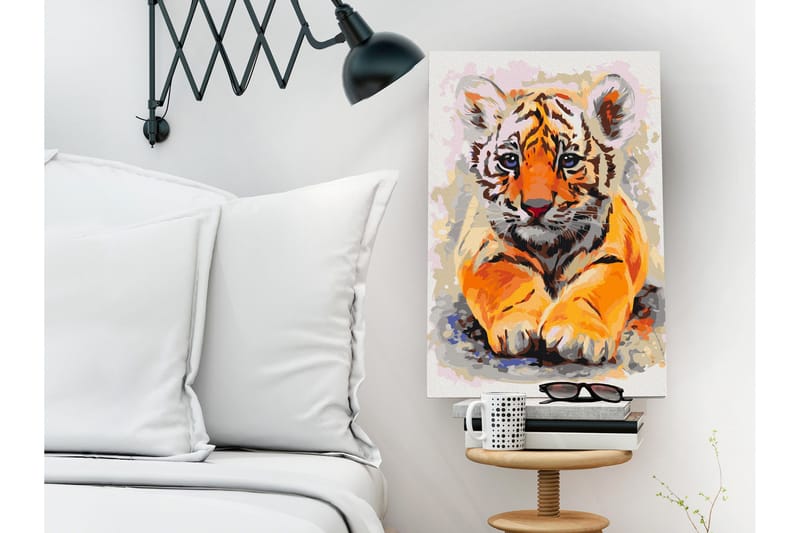 Gør-det-selv-maleri Baby Tiger 40x60 cm - Artgeist sp. z o. o. - Boligtilbehør - Billeder & kunst - Mal selv