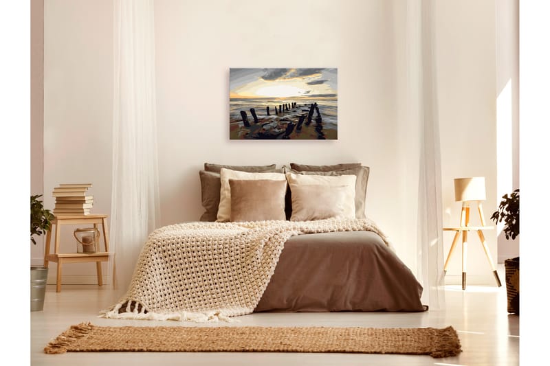 Gør-det-selv-maleri Beach Sunrise 60x40 cm - Artgeist sp. z o. o. - Boligtilbehør - Billeder & kunst - Mal selv