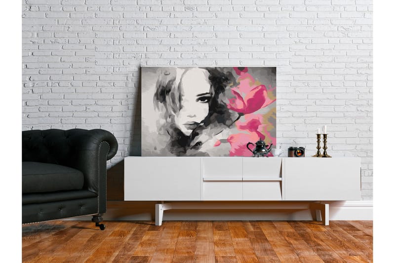 Gør-det-selv-maleri Black & White Portrait 60x40 cm - Artgeist sp. z o. o. - Boligtilbehør - Billeder & kunst - Mal selv