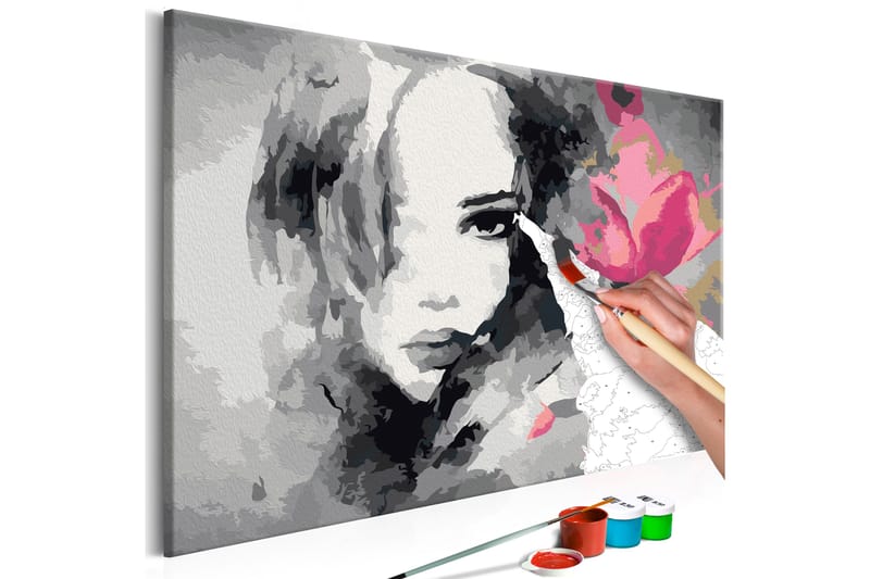 Gør-det-selv-maleri Black & White Portrait 60x40 cm - Artgeist sp. z o. o. - Boligtilbehør - Billeder & kunst - Mal selv