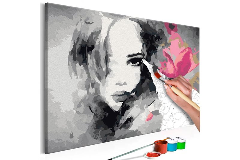 Gør-det-selv-maleri Black & White Portrait 60x40 cm, Artgeist sp. z o. o.