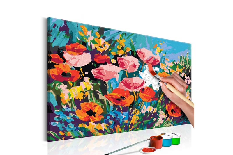 Gør-det-selv-maleri Colourful Meadow Flowers 60x40 cm - Artgeist sp. z o. o. - Boligtilbehør - Billeder & kunst - Mal selv