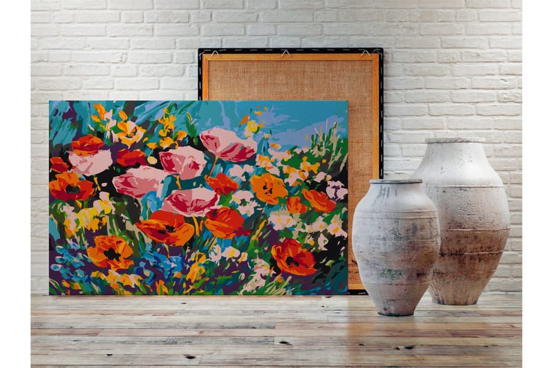 Gør-det-selv-maleri Colourful Meadow Flowers 60x40 cm - Artgeist sp. z o. o. - Boligtilbehør - Billeder & kunst - Mal selv