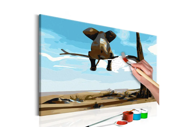 Gør-det-selv-maleri Elefant i et træ 60x40 cm, Artgeist sp. z o. o.