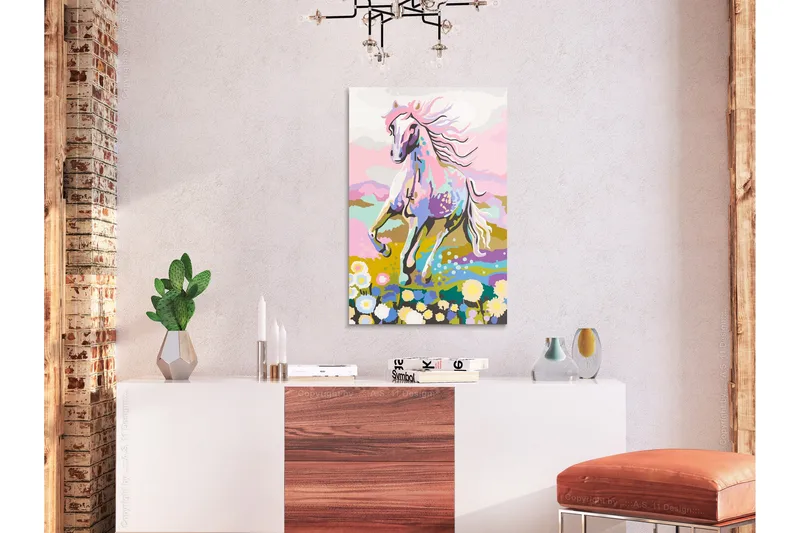 Gør-det-selv-maleri  Fairytale Horse 40x60 cm - Artgeist sp. z o. o. - Boligtilbehør - Billeder & kunst - Mal selv
