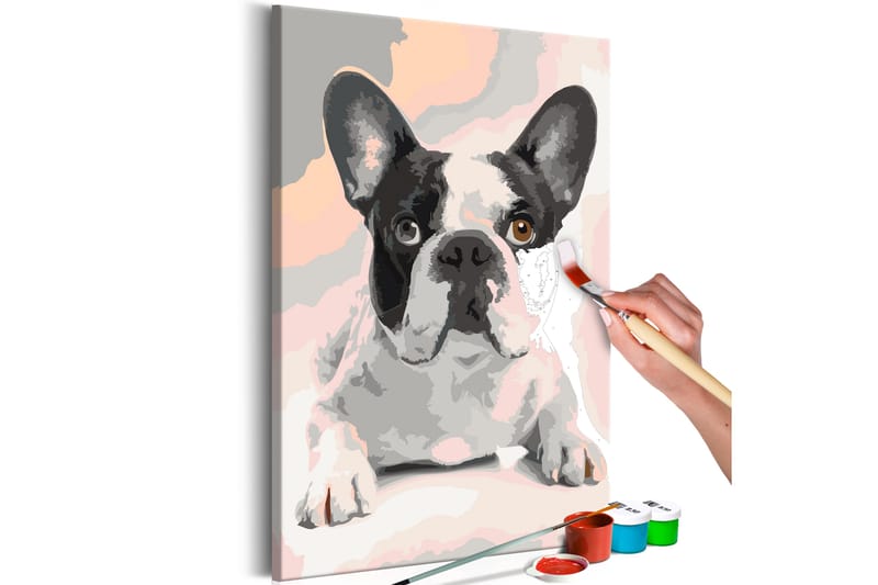 Gør-det-selv-maleri French Bulldog 40x60 cm - Artgeist sp. z o. o. - Boligtilbehør - Billeder & kunst - Mal selv
