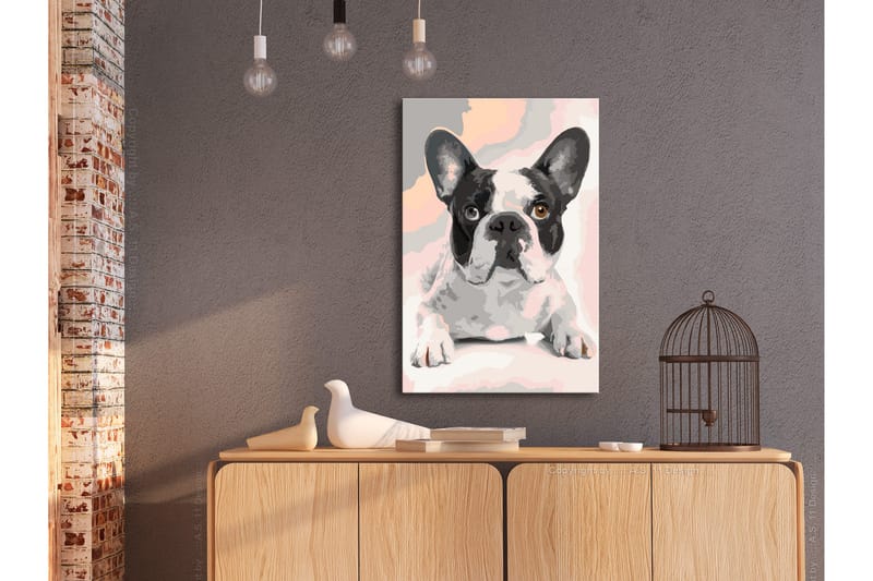 Gør-det-selv-maleri French Bulldog 40x60 cm - Artgeist sp. z o. o. - Boligtilbehør - Billeder & kunst - Mal selv