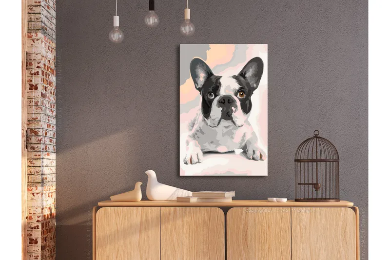 Gør-det-selv-maleri French Bulldog 40x60 cm - Artgeist sp. z o. o. - Boligtilbehør - Billeder & kunst - Mal selv