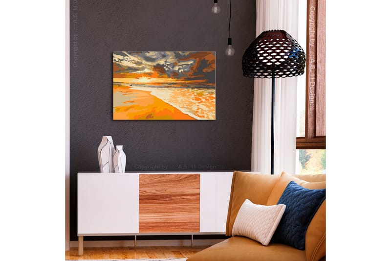 Gør-det-selv-maleri Golden Beach 60x40 cm - Artgeist sp. z o. o. - Boligtilbehør - Billeder & kunst - Mal selv