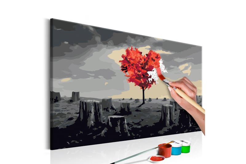 Gør-det-selv-maleri Hjerteformet træ 60x40 cm - Artgeist sp. z o. o. - Boligtilbehør - Billeder & kunst - Mal selv