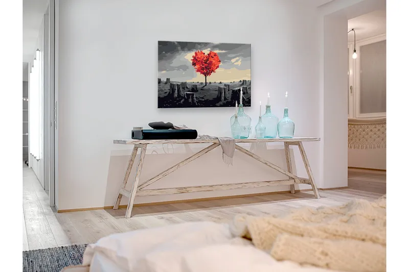 Gør-det-selv-maleri Hjerteformet træ 60x40 cm - Artgeist sp. z o. o. - Boligtilbehør - Billeder & kunst - Mal selv