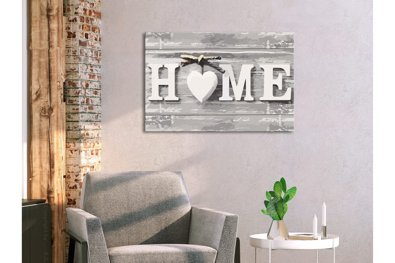 Gør-det-selv-maleri Home Letters 60x40 cm - Artgeist sp. z o. o. - Boligtilbehør - Billeder & kunst - Mal selv