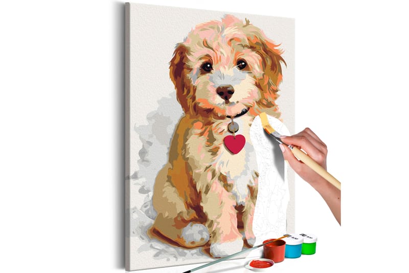 Gør-det-selv-maleri Hundehvalp 40x60 cm - Artgeist sp. z o. o. - Boligtilbehør - Billeder & kunst - Mal selv