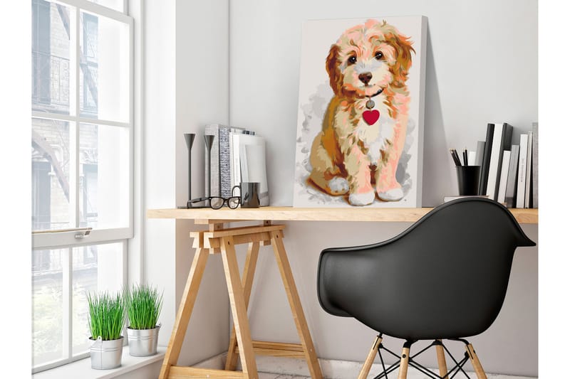 Gør-det-selv-maleri Hundehvalp 40x60 cm - Artgeist sp. z o. o. - Boligtilbehør - Billeder & kunst - Mal selv