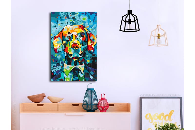 Gør-det-selv-maleri Hundeportræt 40x60 cm - Artgeist sp. z o. o. - Boligtilbehør - Billeder & kunst - Mal selv