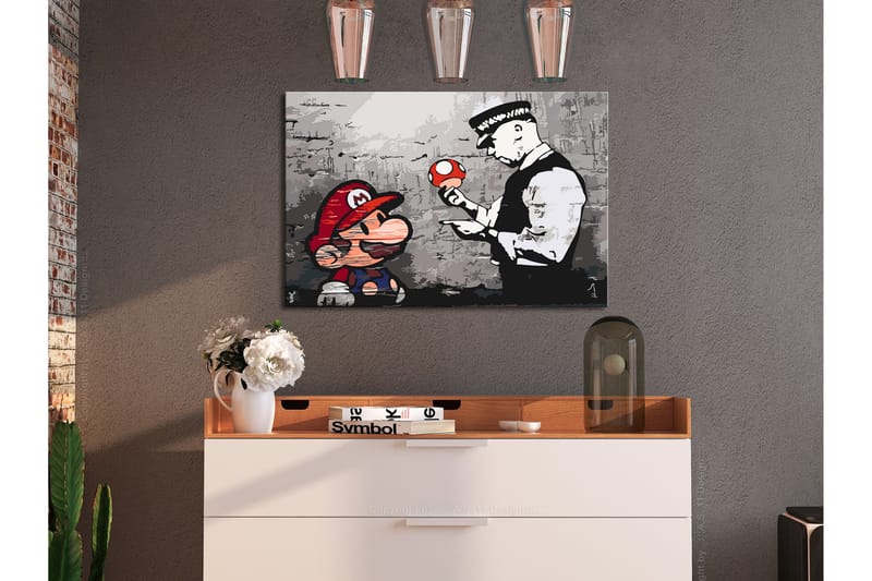 Gør-det-selv-maleri Mario Banksy 60x40 cm - Artgeist sp. z o. o. - Boligtilbehør - Billeder & kunst - Mal selv