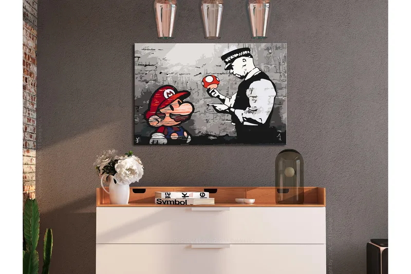 Gør-det-selv-maleri Mario Banksy 60x40 cm - Artgeist sp. z o. o. - Boligtilbehør - Billeder & kunst - Mal selv