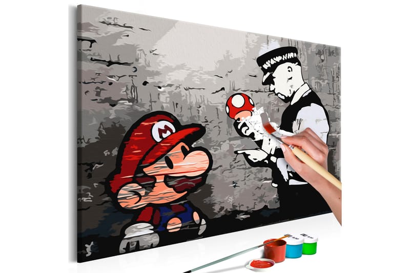 Gør-det-selv-maleri Mario Banksy 60x40 cm - Artgeist sp. z o. o. - Boligtilbehør - Billeder & kunst - Mal selv