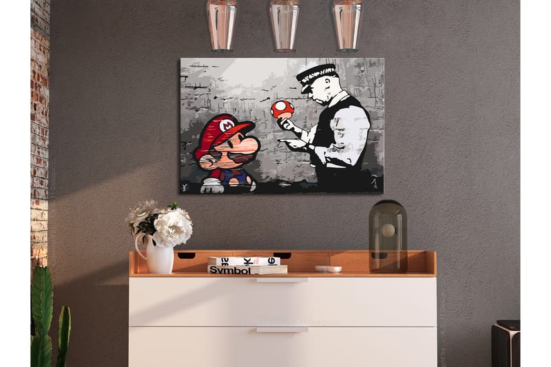 Gør-det-selv-maleri Mario Banksy 60x40 cm - Artgeist sp. z o. o. - Boligtilbehør - Billeder & kunst - Mal selv