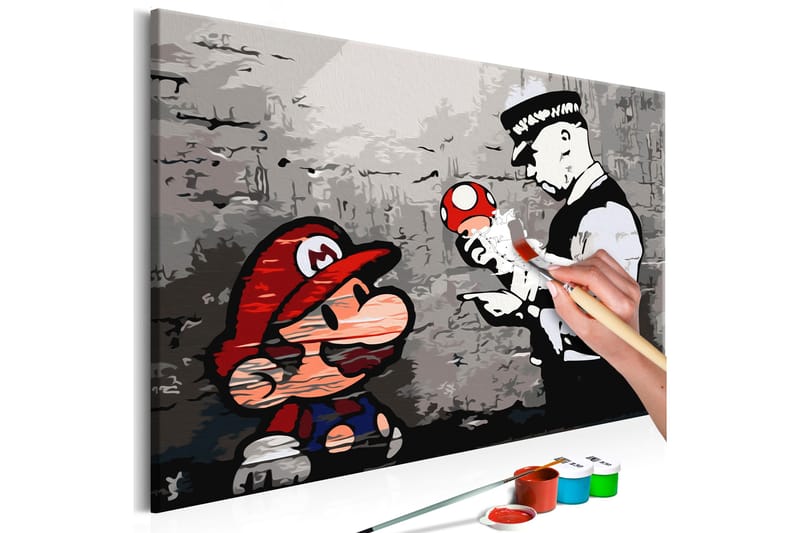 Gør-det-selv-maleri Mario Banksy 60x40 cm, Artgeist sp. z o. o.