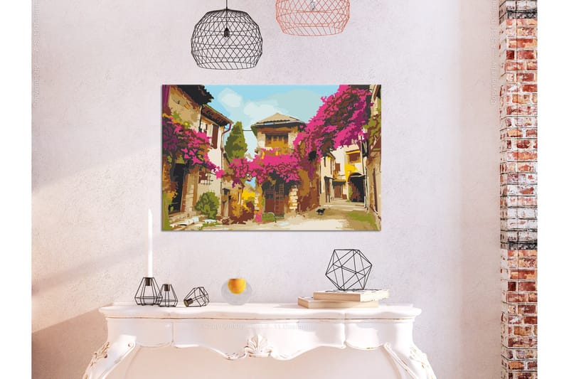 Gør-det-selv-maleri Middelhavsby 60x40 cm - Artgeist sp. z o. o. - Boligtilbehør - Billeder & kunst - Mal selv