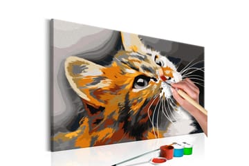 Gør-det-selv-maleri Red Cat 60x40 cm - Artgeist sp. z o. o. - Boligtilbehør - Billeder & kunst - Mal selv