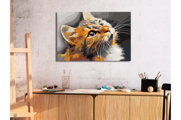 Gør-det-selv-maleri Red Cat 60x40 cm - Artgeist sp. z o. o. - Boligtilbehør - Billeder & kunst - Mal selv