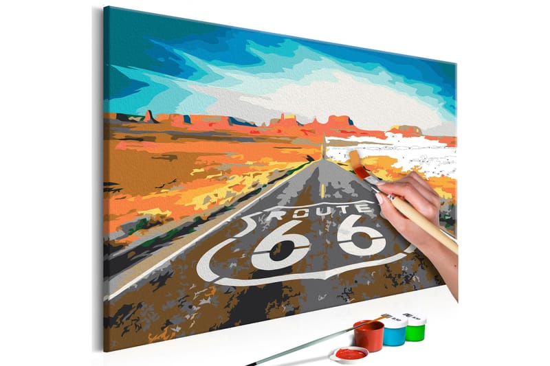 Gør-det-selv-maleri Route 66 60x40 cm - Artgeist sp. z o. o. - Boligtilbehør - Billeder & kunst - Mal selv