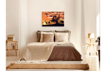 Gør-det-selv-maleri Savanne giraffer & elefanter 60x40 - Artgeist sp. z o. o. - Boligtilbehør - Billeder & kunst - Mal selv