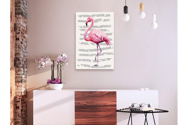 Gør-det-selv-maleri Smuk Flamingo 40x60 cm - Artgeist sp. z o. o. - Boligtilbehør - Billeder & kunst - Mal selv