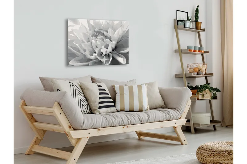 Gør-det-selv-maleri Sort & hvid blomst 60x40 cm - Artgeist sp. z o. o. - Boligtilbehør - Billeder & kunst - Mal selv