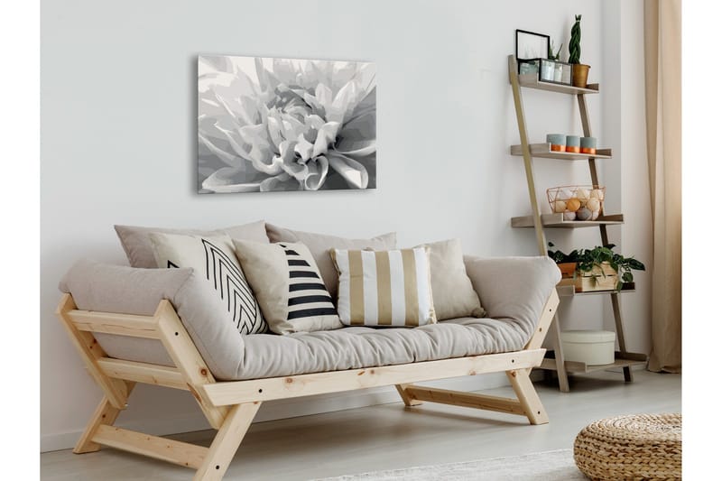 Gør-det-selv-maleri Sort & hvid blomst 60x40 cm - Artgeist sp. z o. o. - Boligtilbehør - Billeder & kunst - Mal selv