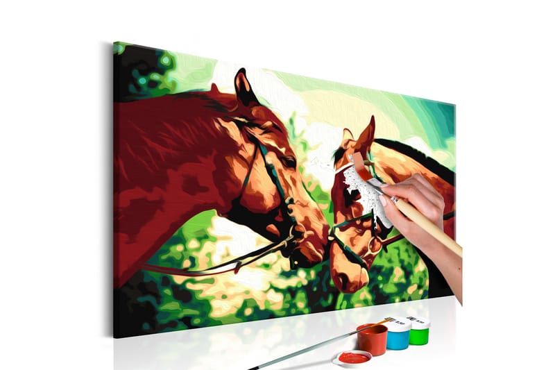 Gør-det-selv-maleri To heste 60x40 cm - Artgeist sp. z o. o. - Boligtilbehør - Billeder & kunst - Mal selv