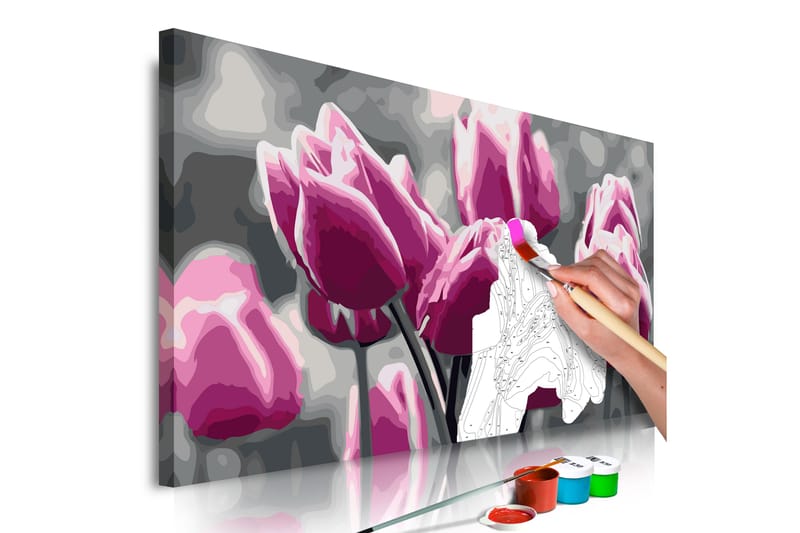 Gør-det-selv-maleri Tulip Field 60x40 cm - Artgeist sp. z o. o. - Boligtilbehør - Billeder & kunst - Mal selv