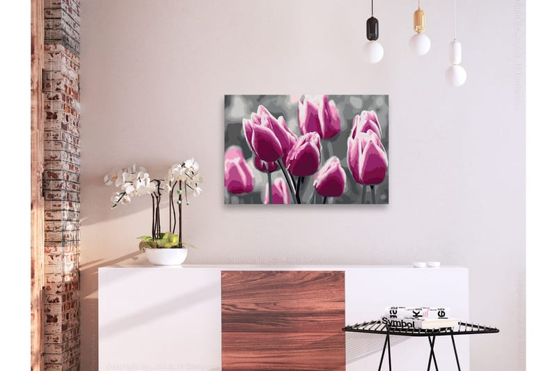 Gør-det-selv-maleri Tulip Field 60x40 cm - Artgeist sp. z o. o. - Boligtilbehør - Billeder & kunst - Mal selv