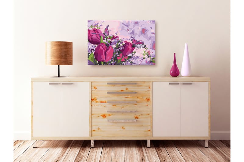 Gør-det-selv-maleri Tulips Meadow 60x40 cm - Artgeist sp. z o. o. - Boligtilbehør - Billeder & kunst - Mal selv