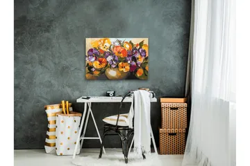 Gør-det-selv-maleri Vase of Pansies 60x40 cm - Artgeist sp. z o. o. - Boligtilbehør - Billeder & kunst - Mal selv