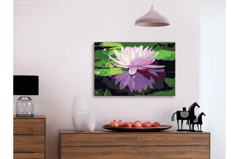 Gør-det-selv-maleri Water Lily 60x40 cm - Artgeist sp. z o. o. - Boligtilbehør - Billeder & kunst - Mal selv