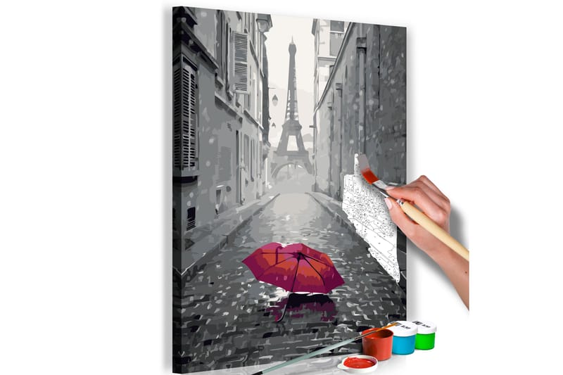 Gør-det-selv-maleri Paris rød paraply 40x60 cm - Artgeist sp. z o. o. - Boligtilbehør - Billeder & kunst - Mal selv
