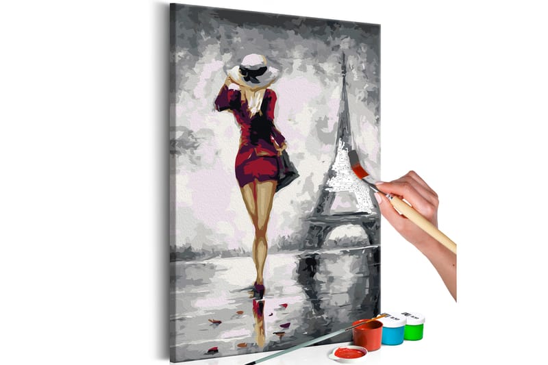 Gør-det-selv-maleri Parisian Girl 40x60 cm - Artgeist sp. z o. o. - Boligtilbehør - Billeder & kunst - Mal selv