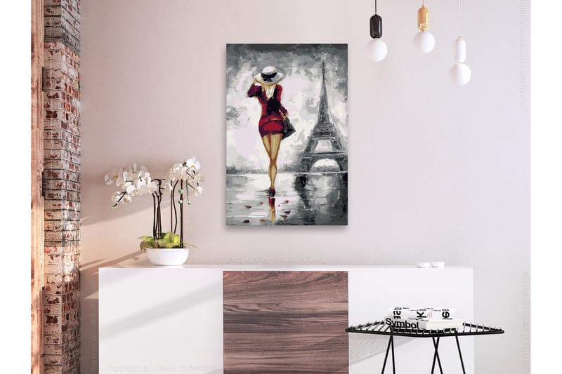 Gør-det-selv-maleri Parisian Girl 40x60 cm - Artgeist sp. z o. o. - Boligtilbehør - Billeder & kunst - Mal selv