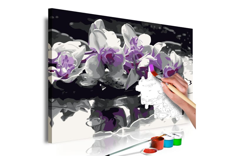 Gør-det-selv-maleri Purple Orchid 60x40 cm - Artgeist sp. z o. o. - Boligtilbehør - Billeder & kunst - Mal selv