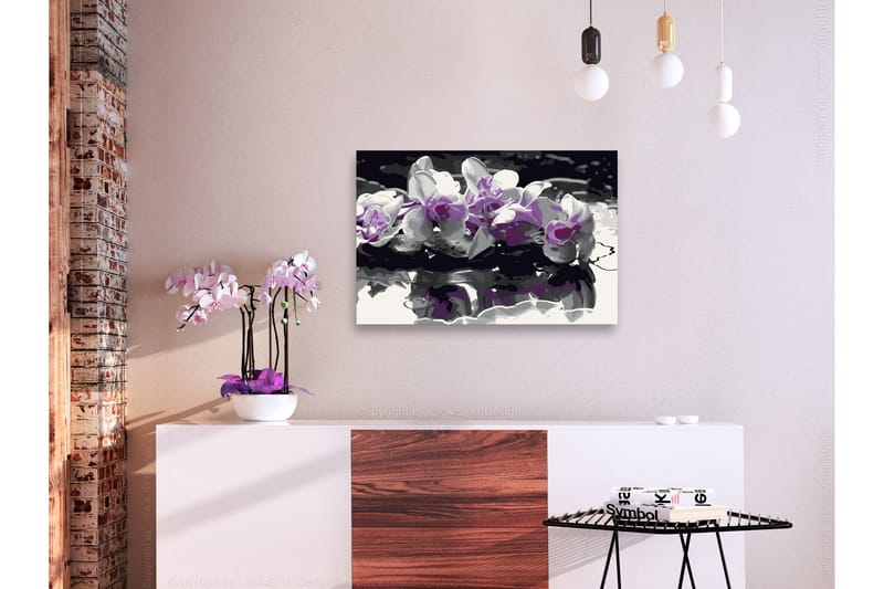 Gør-det-selv-maleri Purple Orchid 60x40 cm - Artgeist sp. z o. o. - Boligtilbehør - Billeder & kunst - Mal selv