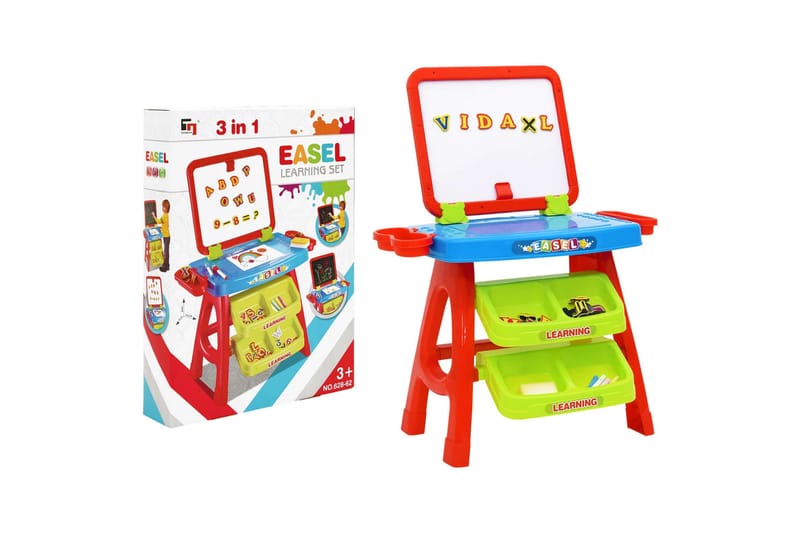 3-i-1 børnestaffeli læringsbord og legesæt - Malerværktøj & malertilbehør - Staffeli