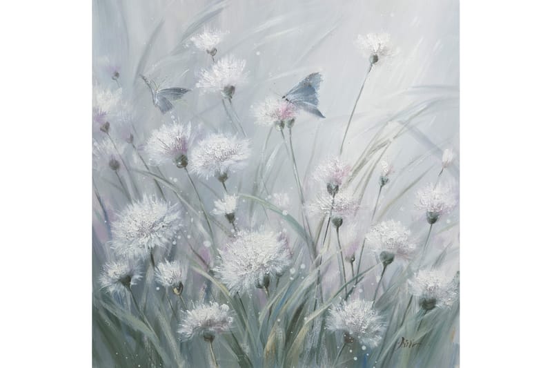 Oliemaleri Mælkebøtter 60x60cm - Boligtilbehør - Billeder & kunst - Oliemaling