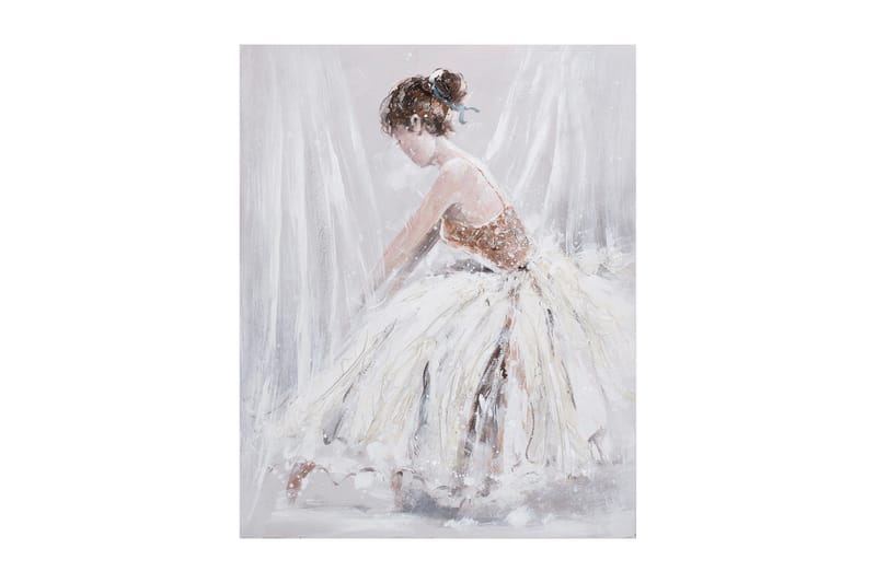 Oljemaleri 80x100 cm dæmning i hvid, undefined