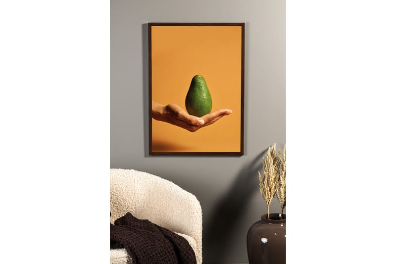 Poster Avocado 21x30 cm - Orange/Grøn - Posters & plakater