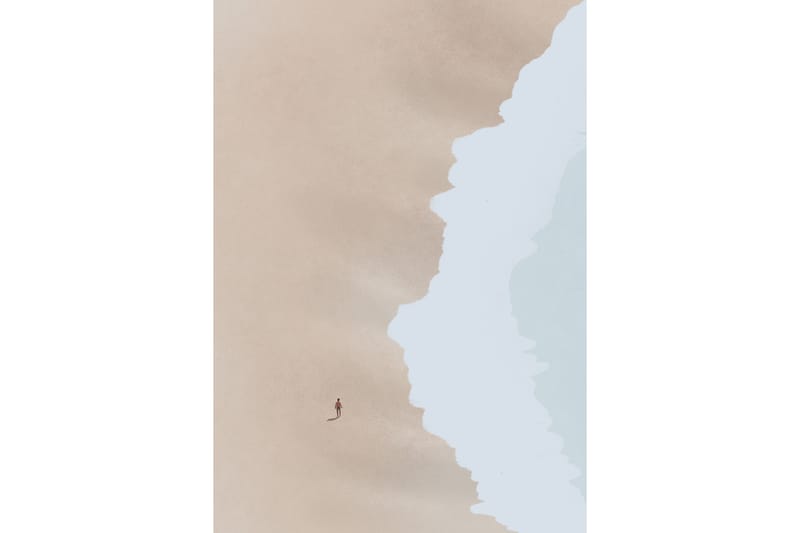 Poster Beach 21x30 cm - Beige - Posters & plakater
